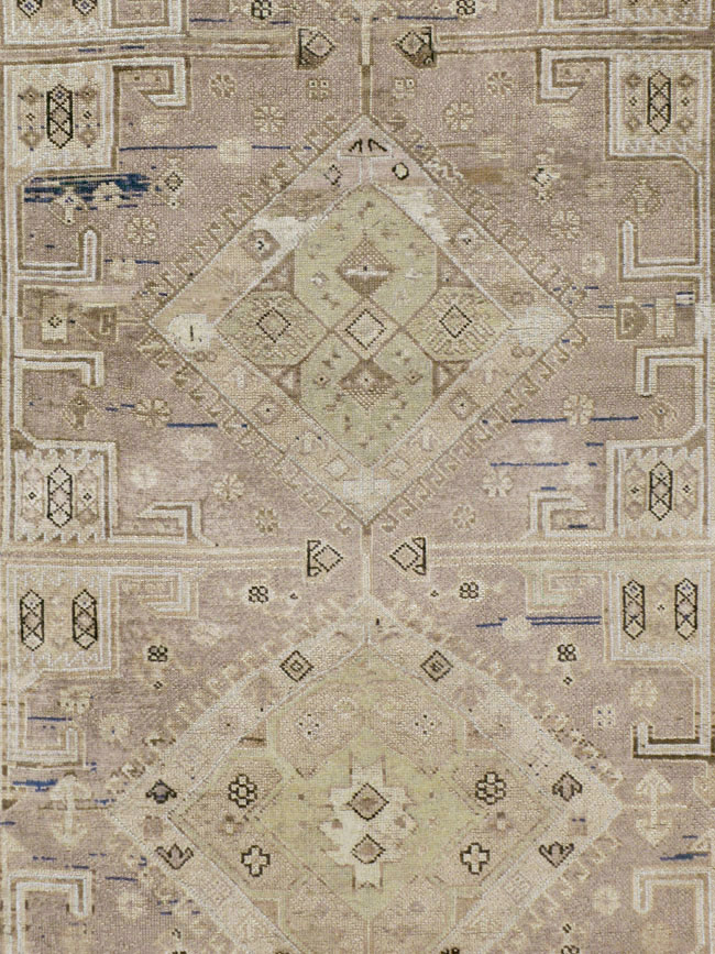 Vintage Turkish Oushak Wide Gallery Runner, No.23371 - Staging