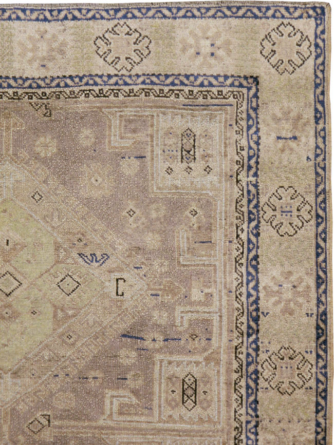 Vintage Turkish Oushak Wide Gallery Runner, No.23371 - Staging