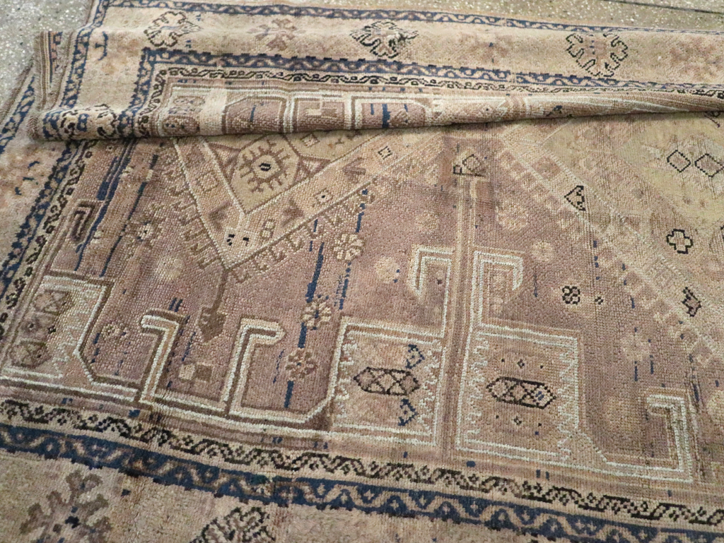 Vintage Turkish Oushak Wide Gallery Runner, No.23371 - Staging