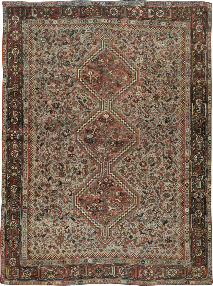 Antique Persian Afshar Rug, No.23373 - Staging