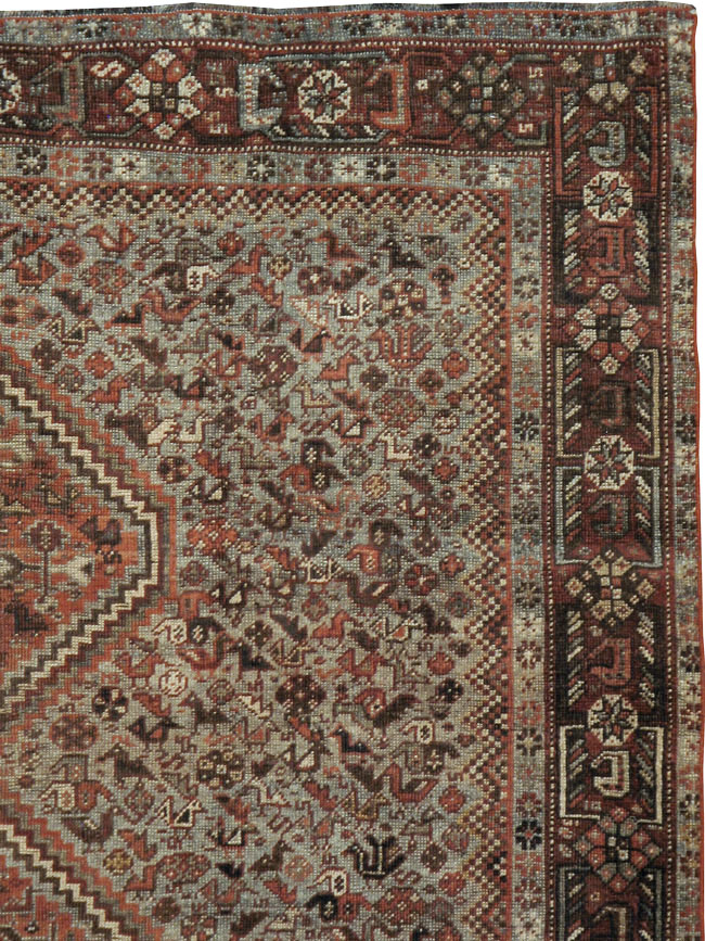 Antique Persian Afshar Rug, No.23373 - Staging