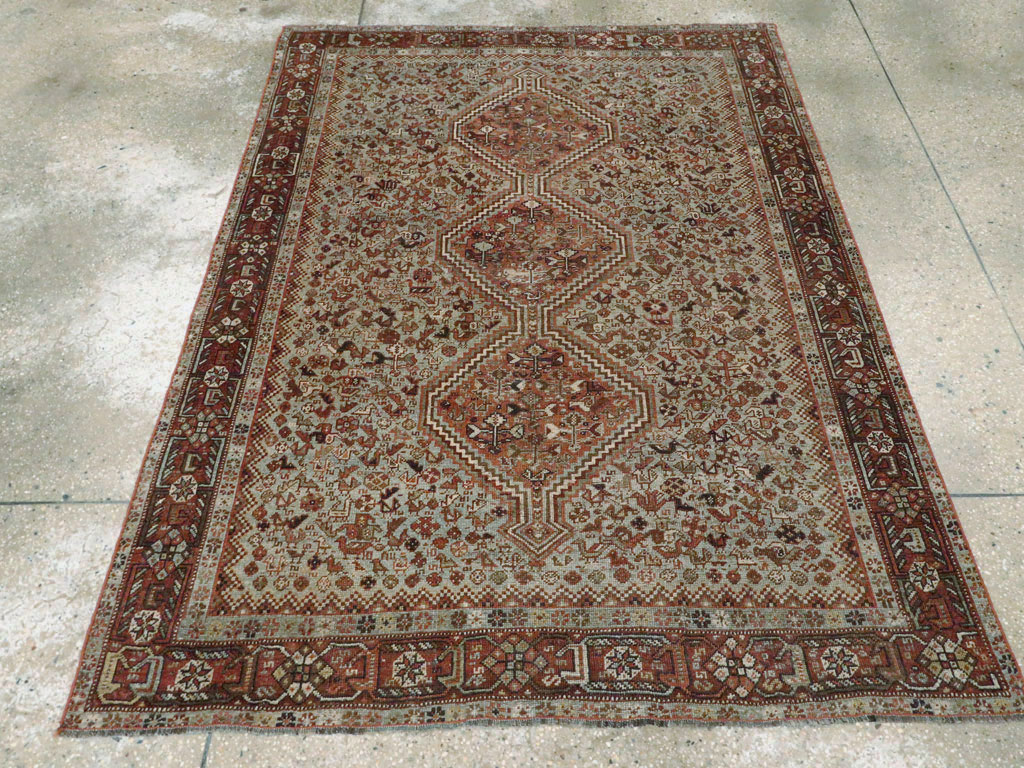 Antique Persian Afshar Rug, No.23373 - Staging