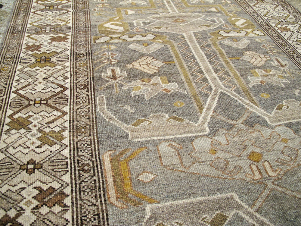 Vintage Persian Malayer Wide Gallery Runner, No.23375 - Staging