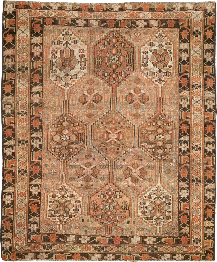 Vintage Persian Shiraz Rug, No.23380 - Staging