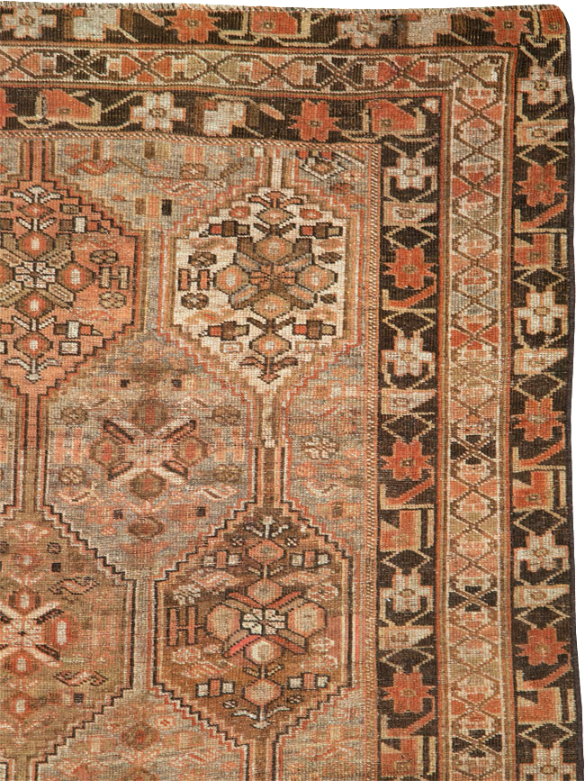 Vintage Persian Shiraz Rug, No.23380 - Staging