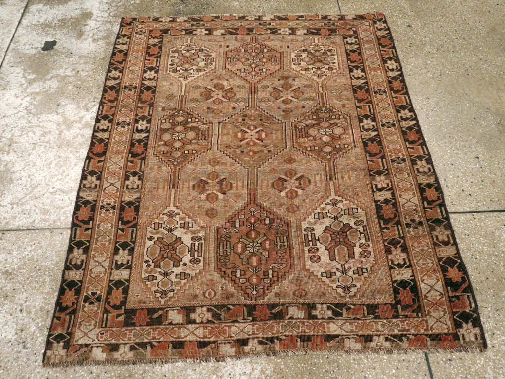 Vintage Persian Shiraz Rug, No.23380 - Staging