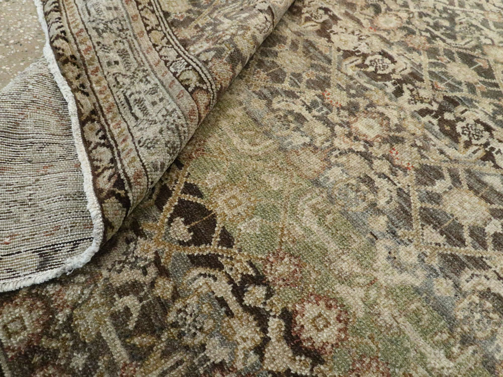Vintage Persian Malayer Gallery Carpet, No.23384 - Staging