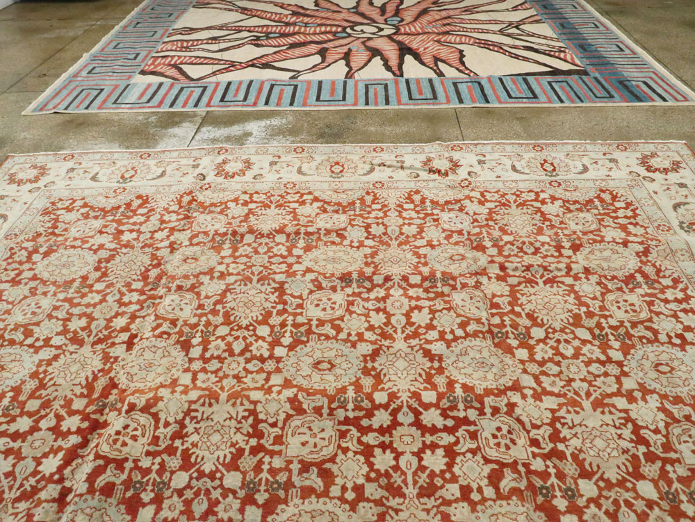 Antique Persian Tabriz Carpet, No.23386 - Staging