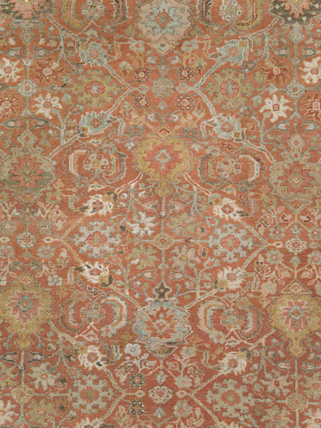 Antique Persian Mahal Room Size Carpet, No.23388 - Staging