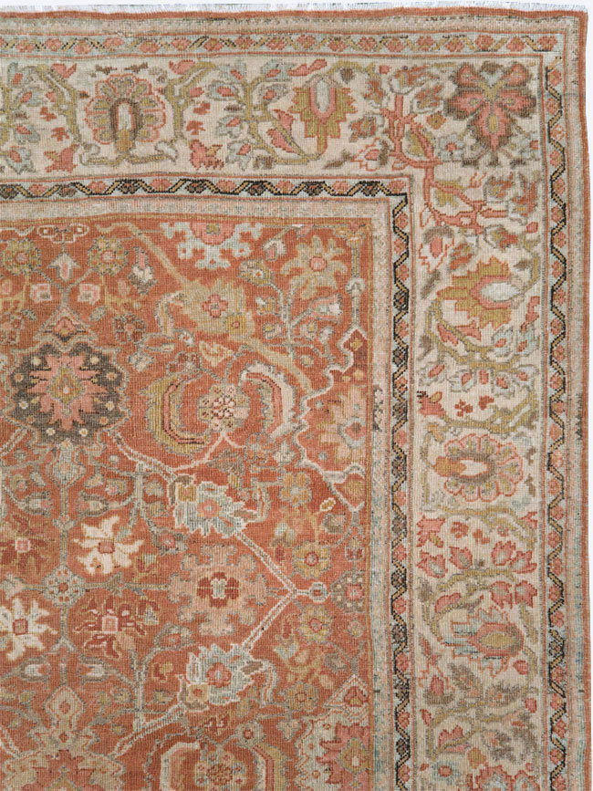 Antique Persian Mahal Room Size Carpet, No.23388 - Staging