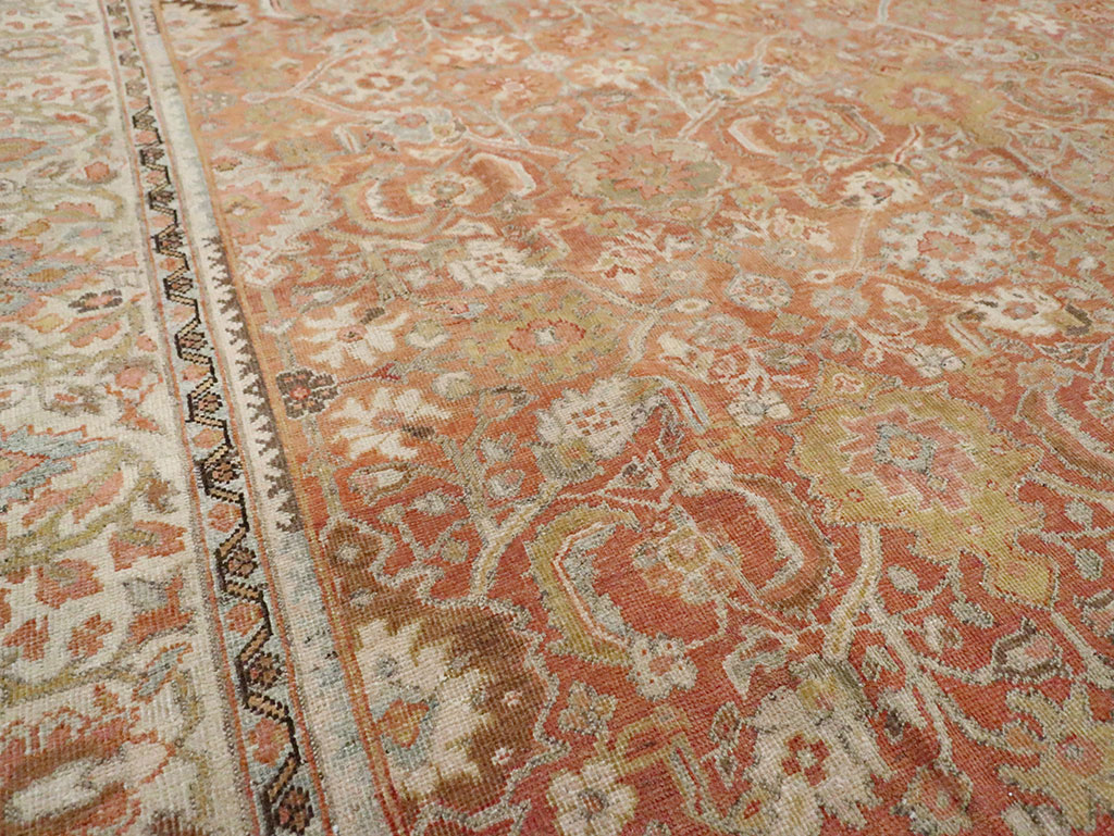Antique Persian Mahal Room Size Carpet, No.23388 - Staging