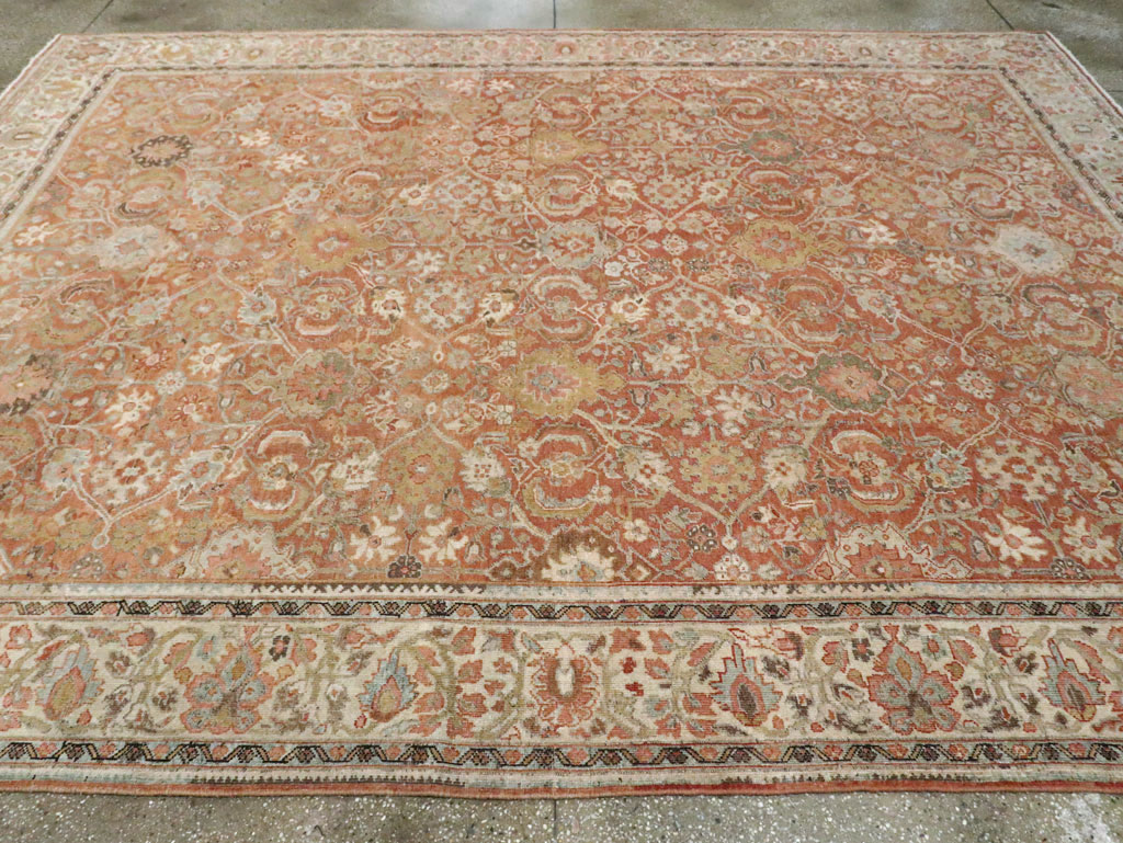 Antique Persian Mahal Room Size Carpet, No.23388 - Staging