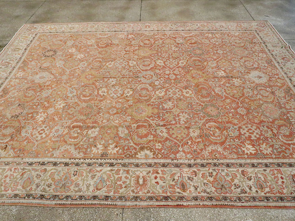 Antique Persian Mahal Room Size Carpet, No.23388 - Staging