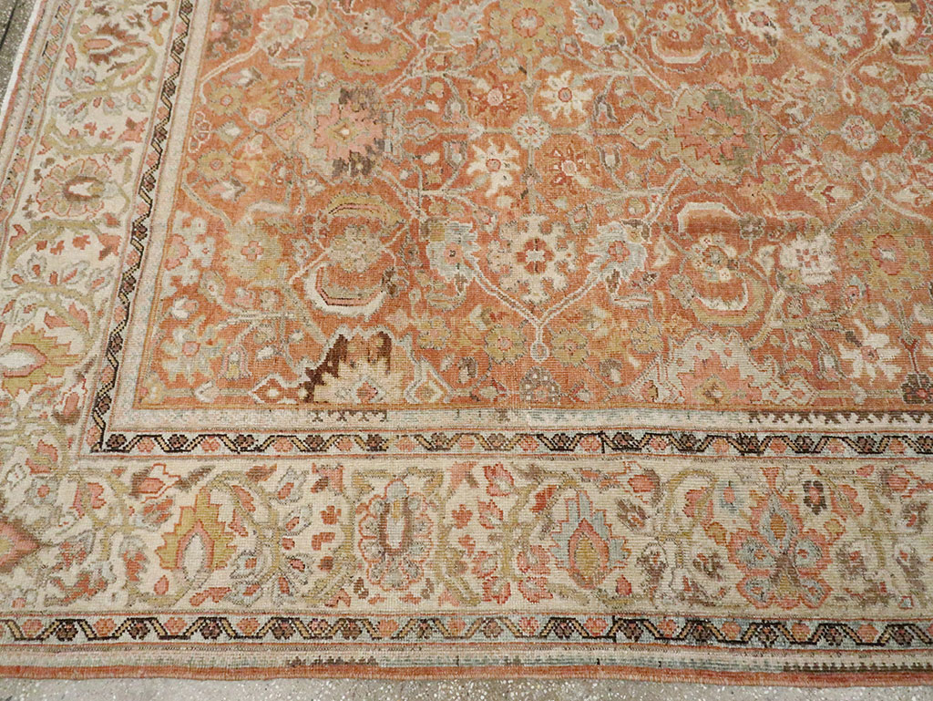 Antique Persian Mahal Room Size Carpet, No.23388 - Staging