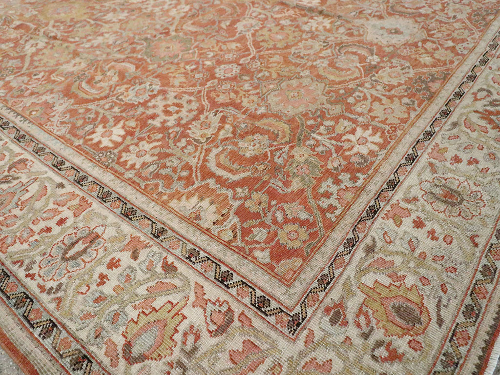 Antique Persian Mahal Room Size Carpet, No.23388 - Staging