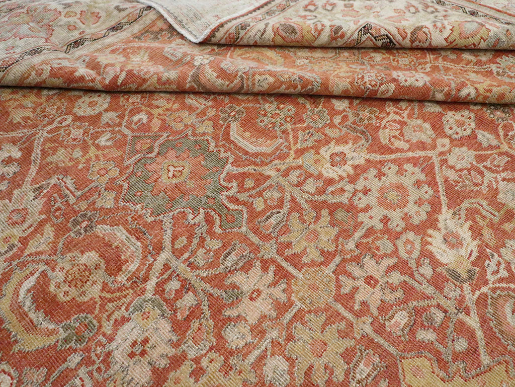 Antique Persian Mahal Room Size Carpet, No.23388 - Staging