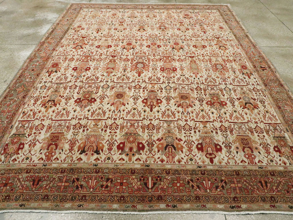 Antique Persian Malayer Carpet, No.23390 - Staging