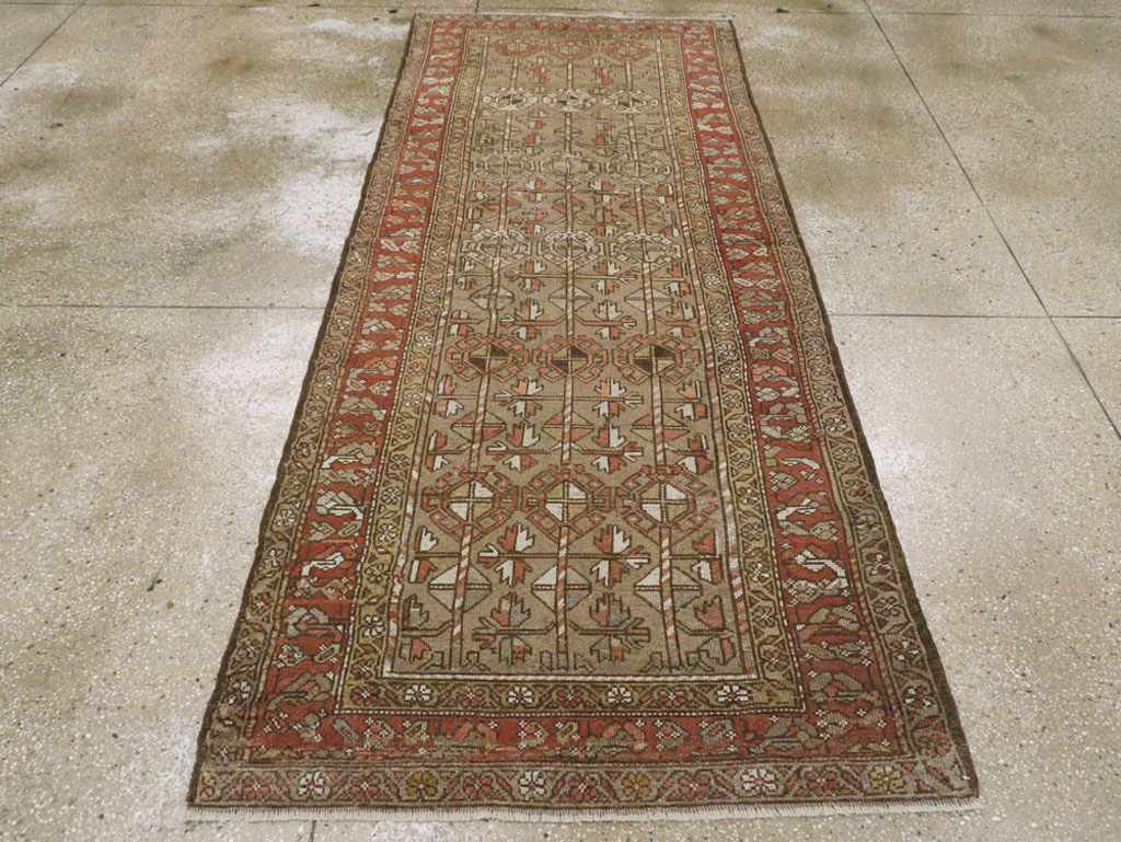 Vintage Persian Serab Gallery Carpet, No.23392 - Staging