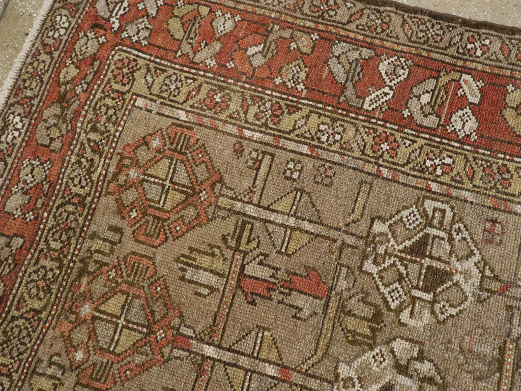 Vintage Persian Serab Gallery Carpet, No.23392 - Staging