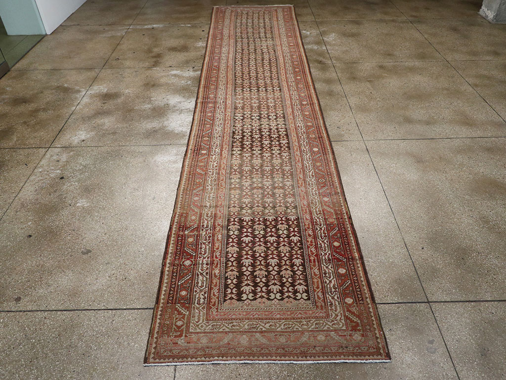 Vintage Persian Malayer Wide Gallery Runner, No.23396 - Staging