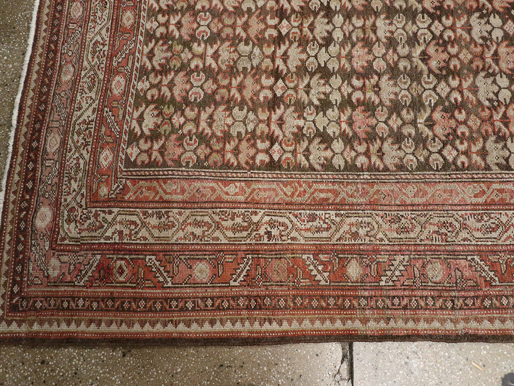 Vintage Persian Malayer Wide Gallery Runner, No.23396 - Staging