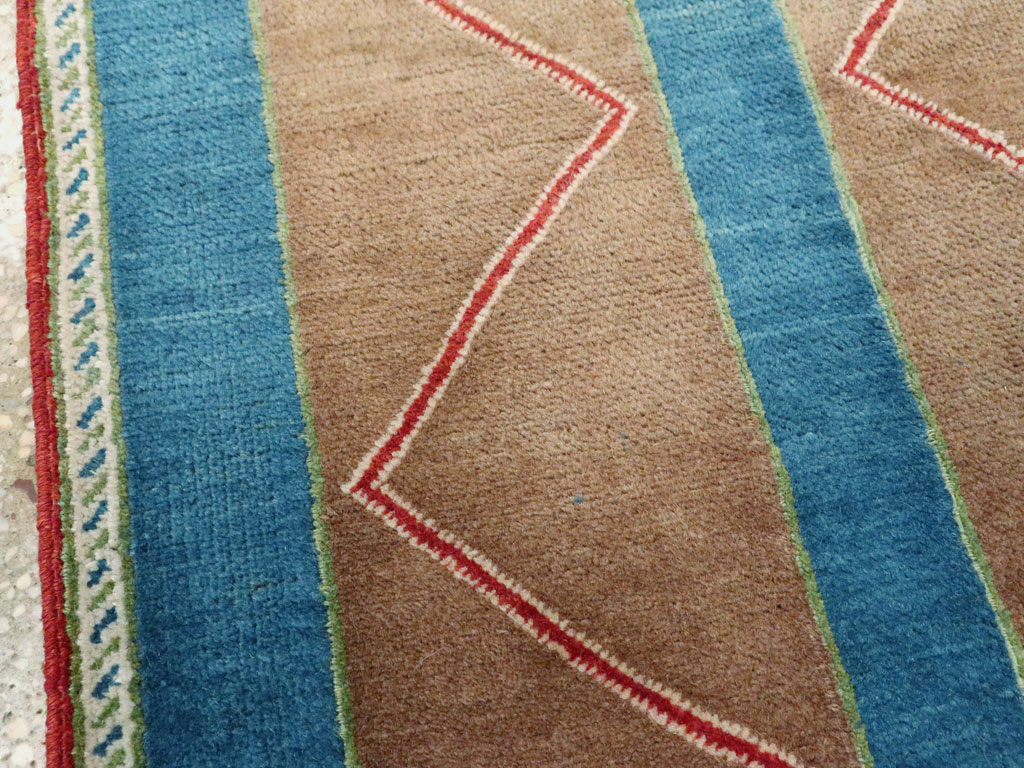 Vintage Persian Hamadan Art Deco Rug, No.23398 - Staging