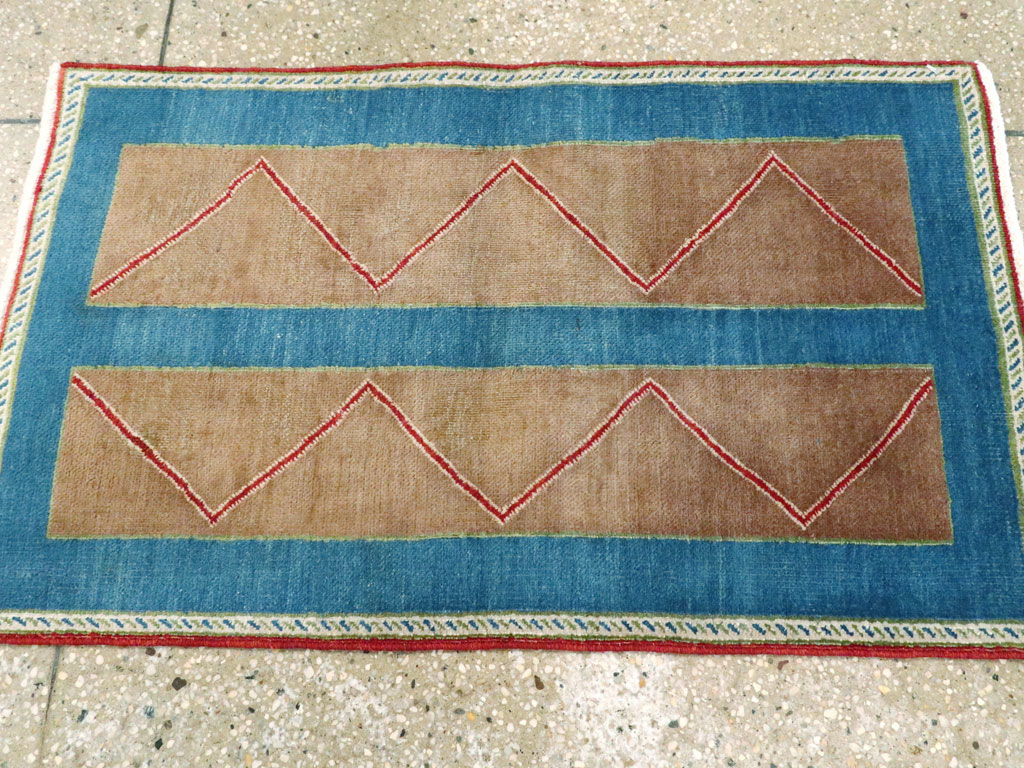 Vintage Persian Hamadan Art Deco Rug, No.23398 - Staging