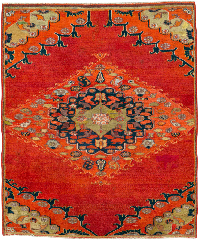 Antique Persian Dorokhsh Rug, No.23410 - Staging