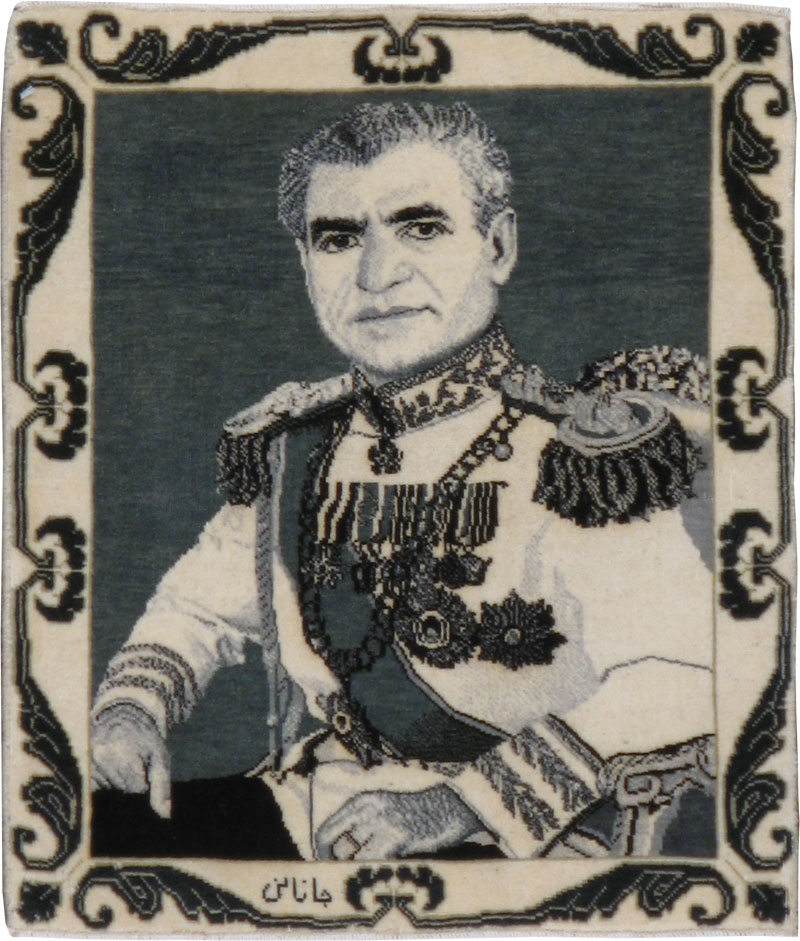 Vintage Persian Tabriz Pictorial Rug, No.23412 - Staging