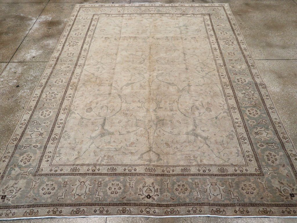 Antique Persian Tabriz Carpet, No.23422 - Staging