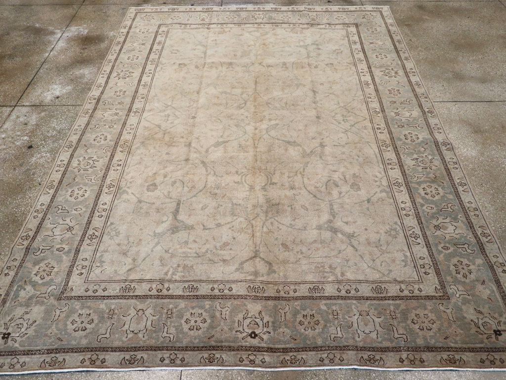 Antique Persian Tabriz Carpet, No.23422 - Staging