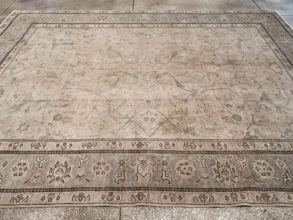 Antique Persian Tabriz Carpet, No.23422 - Staging