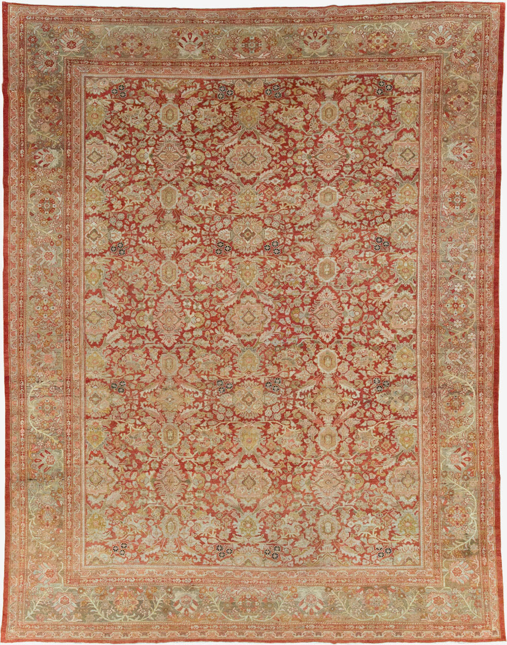 Antique Persian Mahal Carpet, No.23424 - Staging