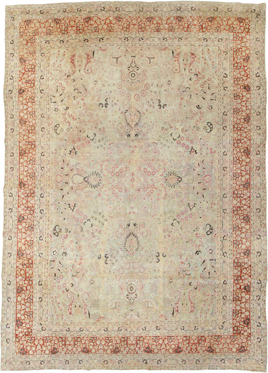 Antique Persian Mashad Carpet, No.23426 - Staging