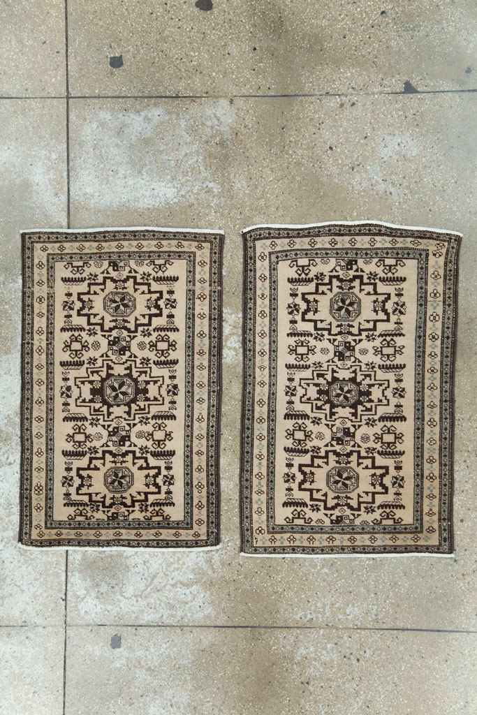 Vintage Persian Tabriz Rug (Pair: 1 of 2), No.23428 - Staging