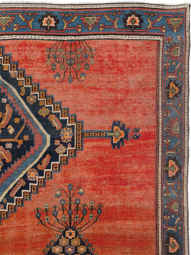 Antique Persian Bidjar Square Carpet, No.23433 - Staging