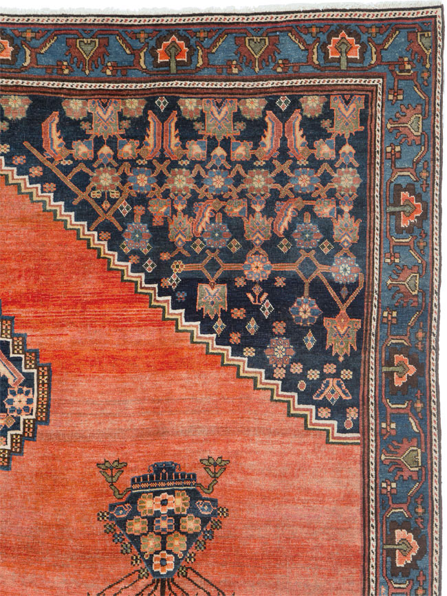 Antique Persian Bidjar Square Carpet, No.23433 - Staging