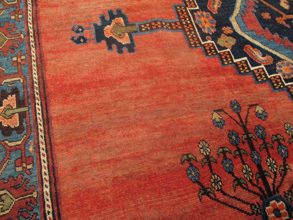 Antique Persian Bidjar Square Carpet, No.23433 - Staging