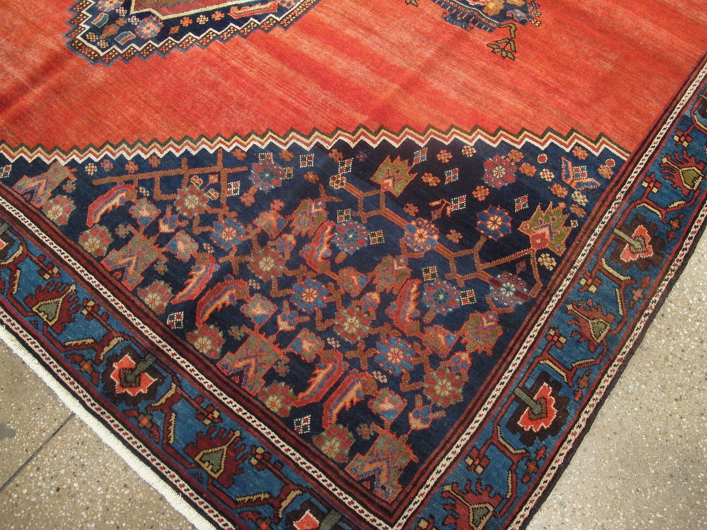 Antique Persian Bidjar Square Carpet, No.23433 - Staging