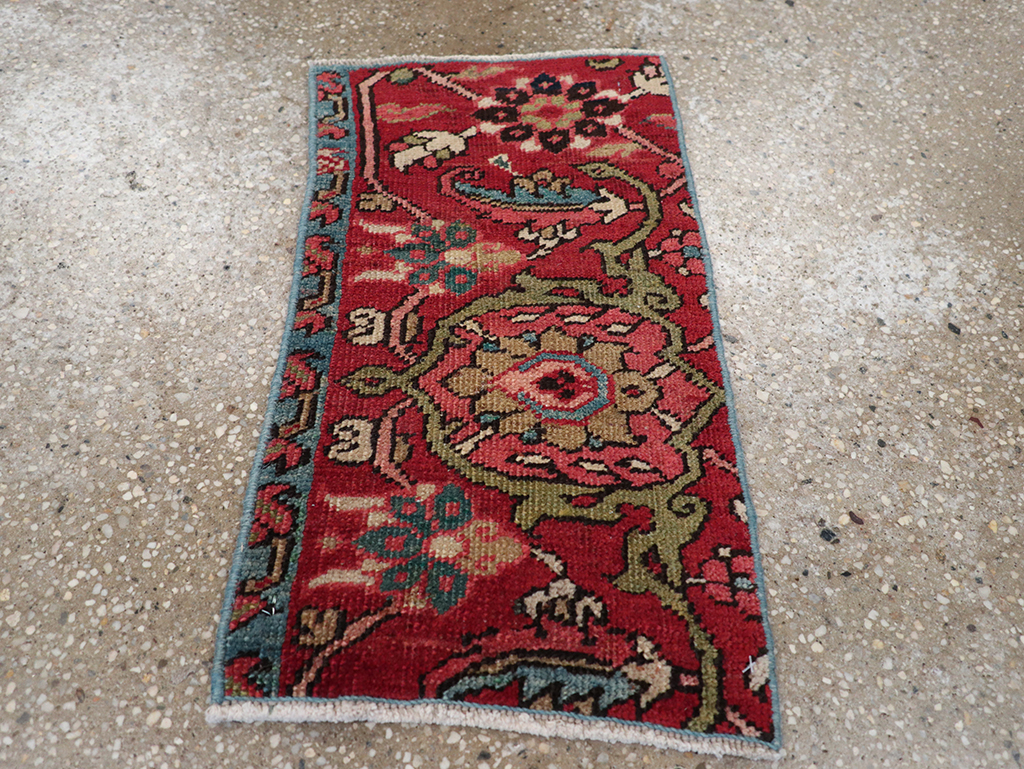 Antique Persian Heriz Wagireh Sampler Rug, No.23442 - Staging