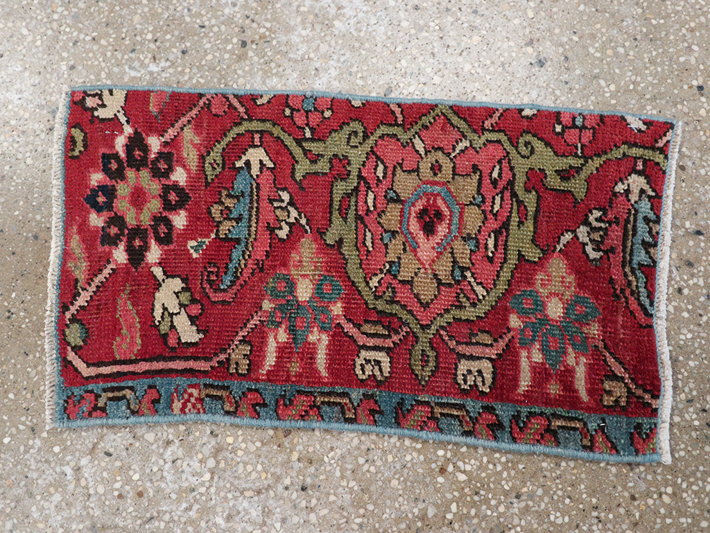 Antique Persian Heriz Wagireh Sampler Rug, No.23442 - Staging