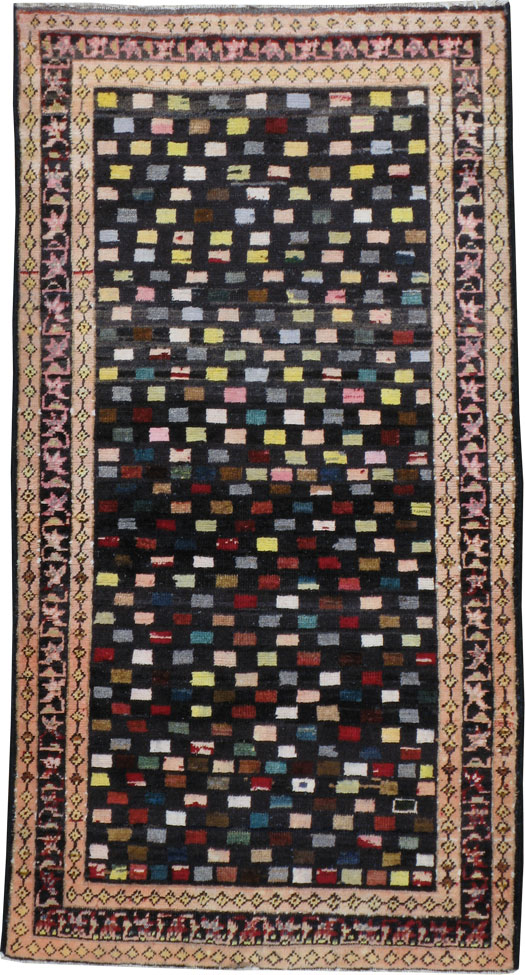 Vintage Persian Hamadan Modernist Rug, No.23444 - Staging