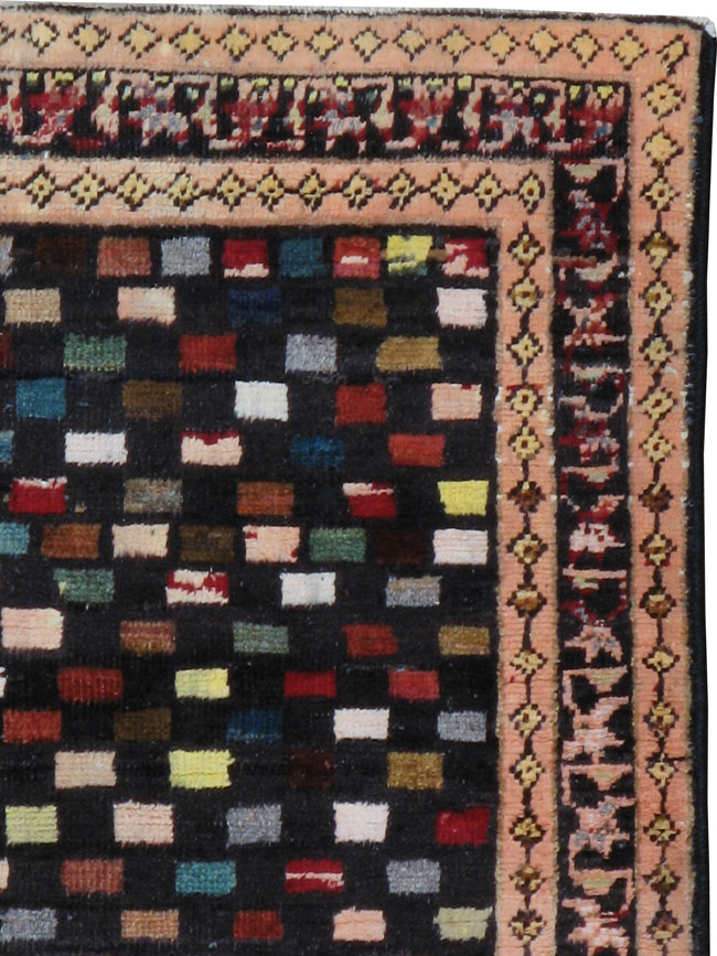 Vintage Persian Hamadan Modernist Rug, No.23444 - Staging