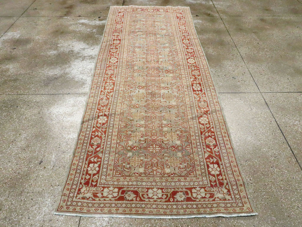 Antique Persian Mahal Gallery Runner, No.23453 - Staging
