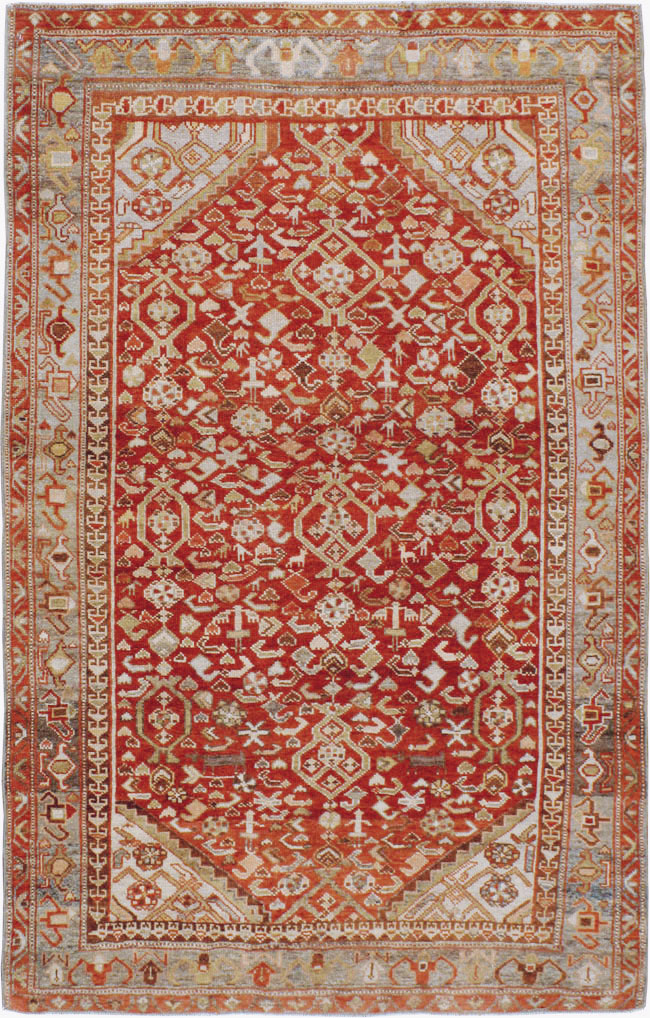 Vintage Persian Malayer Rug, No.23454 - Staging
