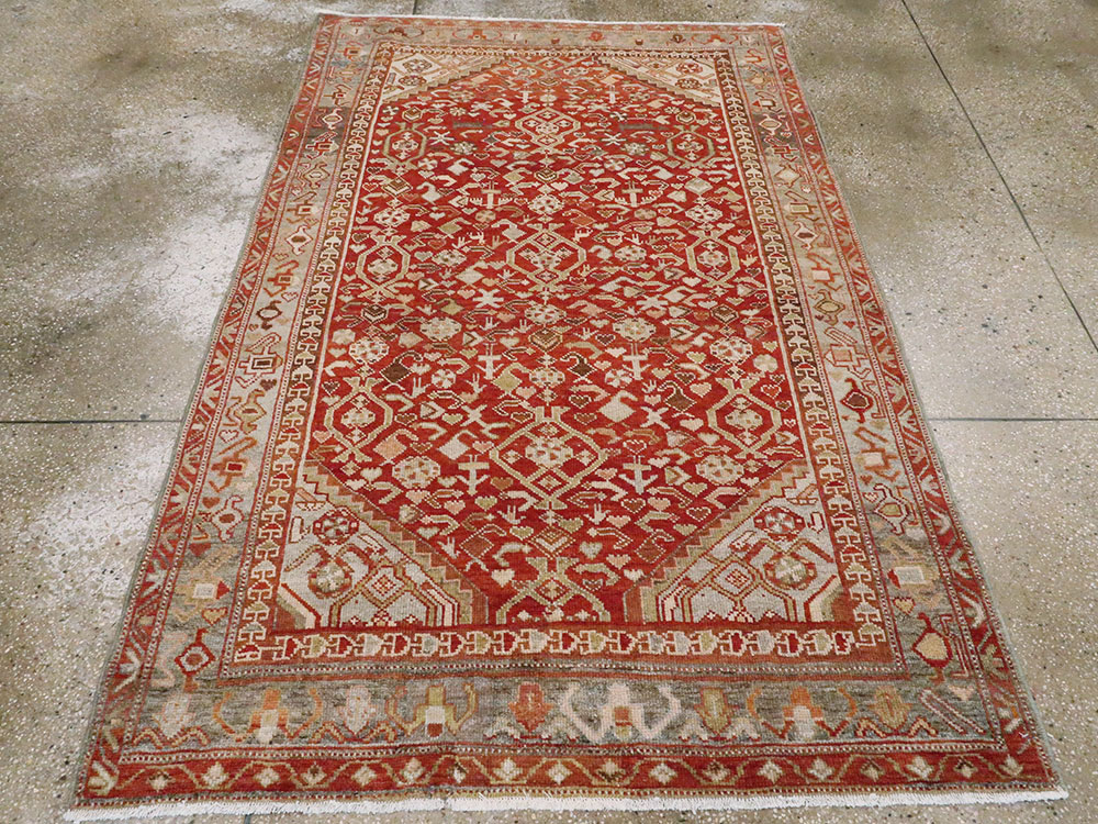 Vintage Persian Malayer Rug, No.23454 - Staging