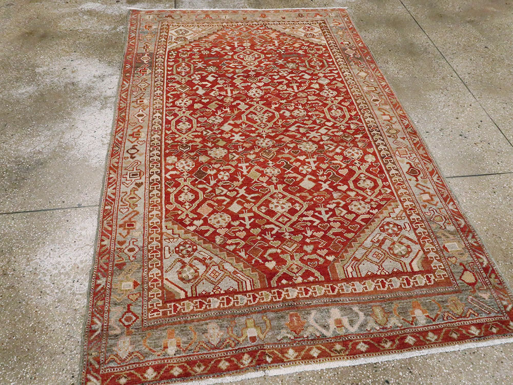 Vintage Persian Malayer Rug, No.23454 - Staging