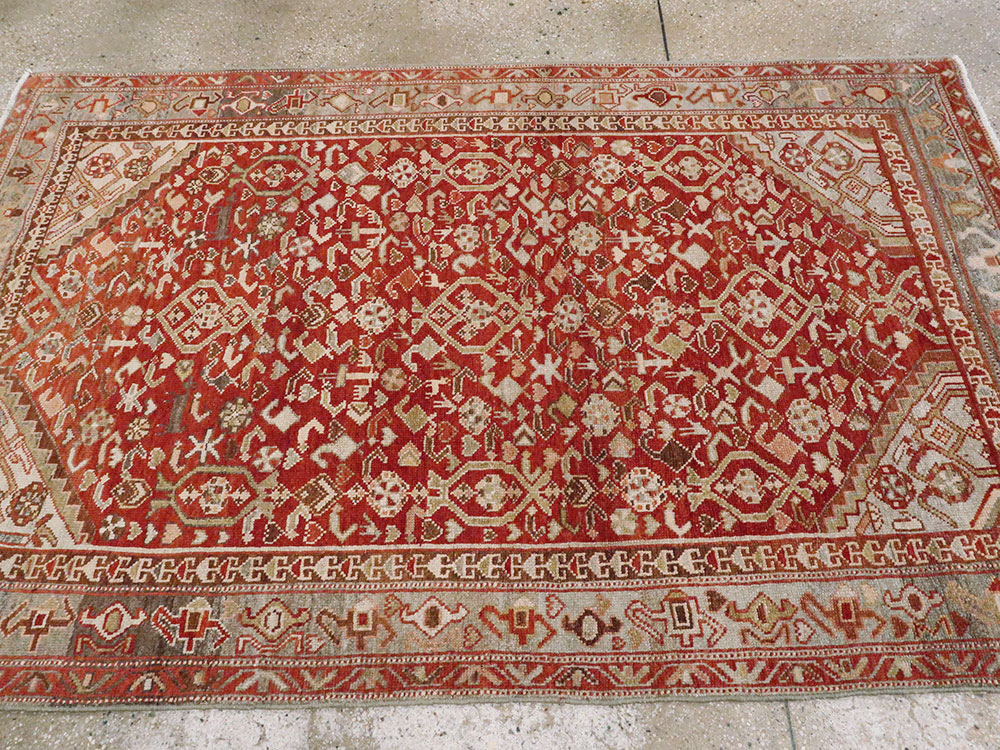 Vintage Persian Malayer Rug, No.23454 - Staging