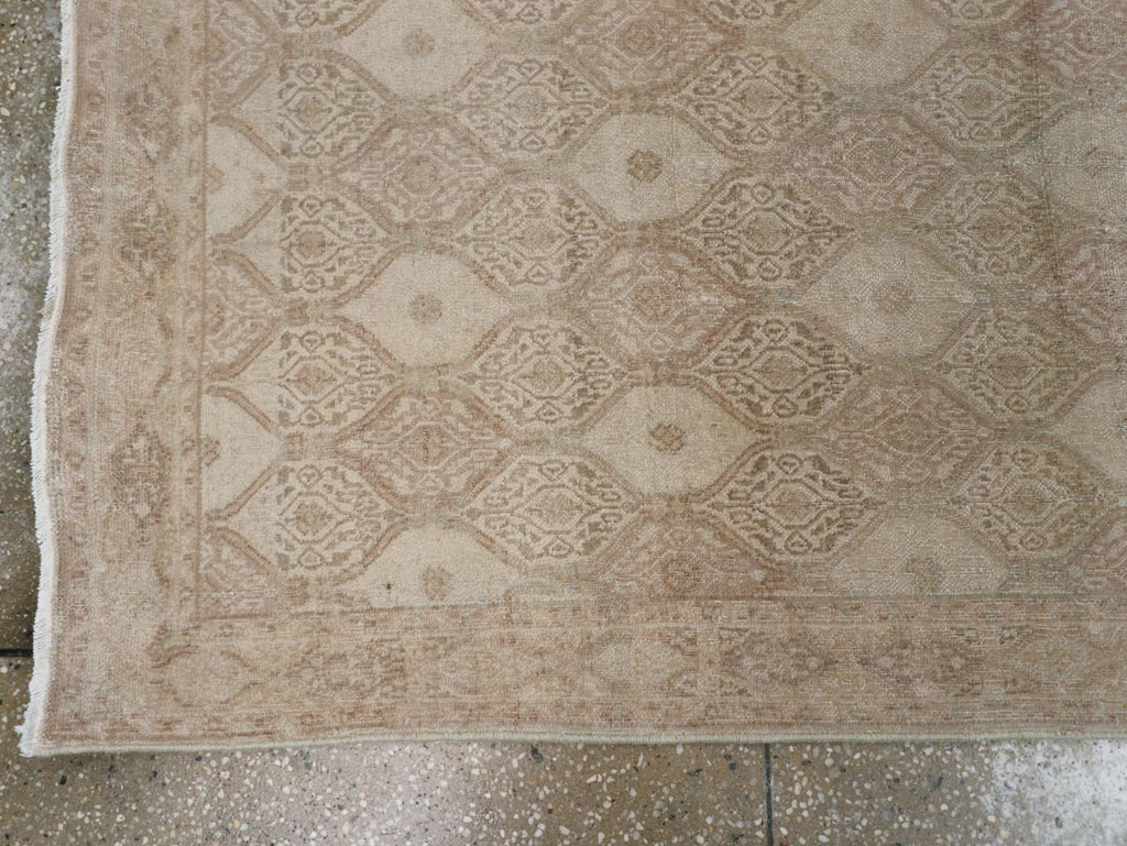 Vintage Persian Mashad Gallery Runner, No.23457 - Staging