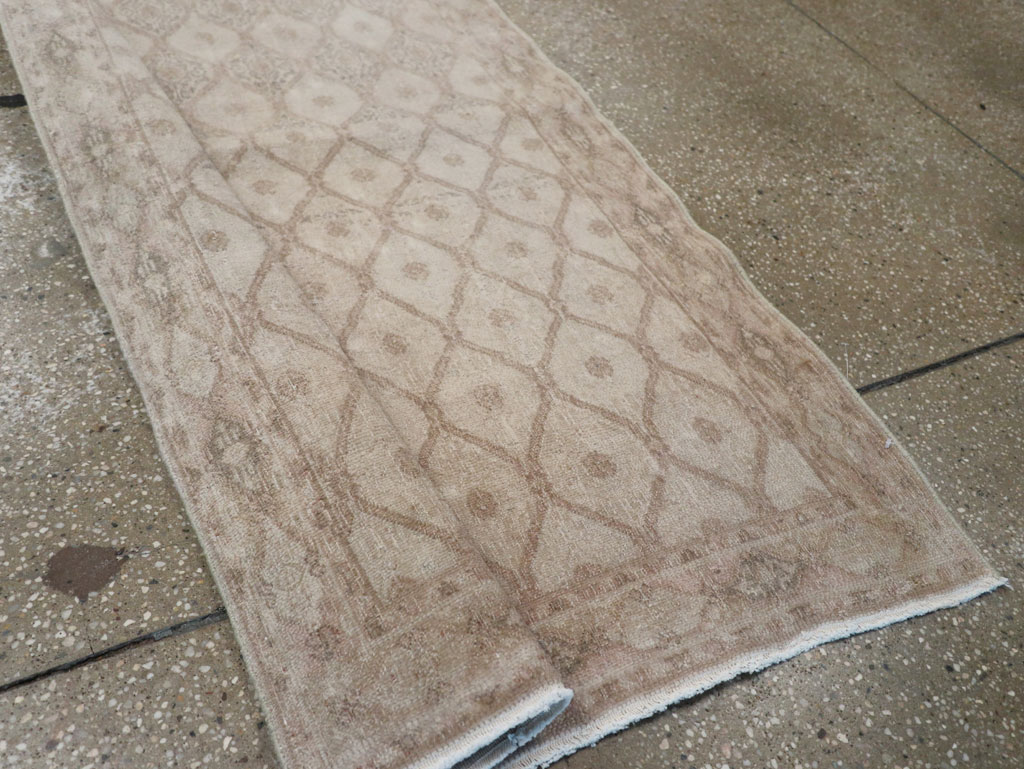 Vintage Persian Mashad Gallery Runner, No.23457 - Staging